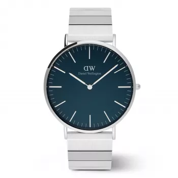 DANIEL WELLINGTON Women's Watch DW00100776 (40mm) - Classic Petite Ashfield - Rose Gold Stainless Steel Mesh