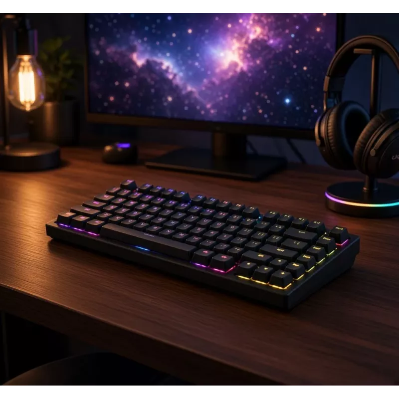 Dark Project ALU81A Terra Nova G3MS Moonstone Switch Mechanical Keyboard, US ANSI, Black