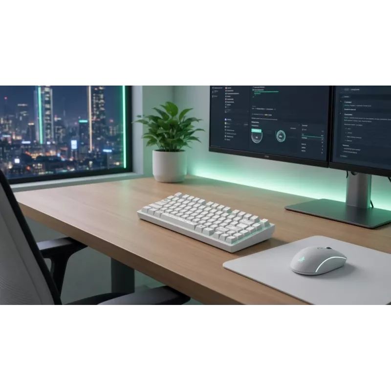Dark Project ALU81A Terra Nova White Mechanical Keyboard, G3MS Moonstone Switch, US ANSI