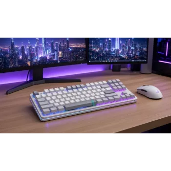 DARK PROJECT ALU87A Daylight Mechanical Keyboard, G3MS Zircon Switch, Russian Layout, Aluminum, RGB, Hot-Swappable, TKL