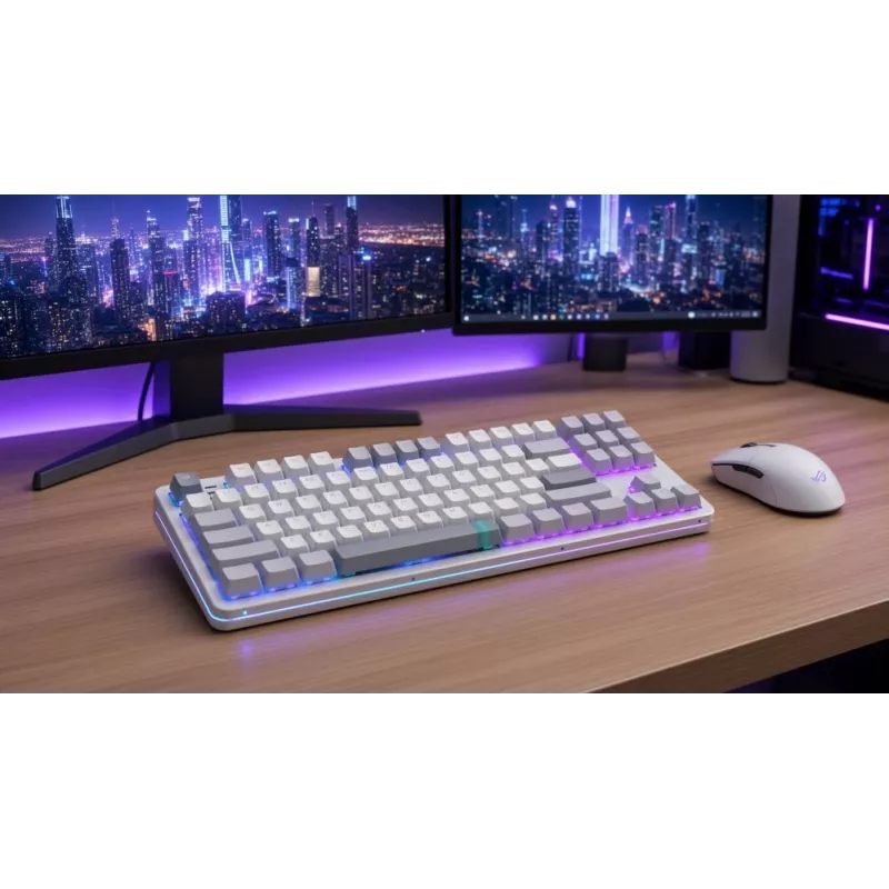 DARK PROJECT ALU87A Daylight Mechanical Keyboard, G3MS Zircon Switch, Russian Layout, Aluminum, RGB, Hot-Swappable, TKL