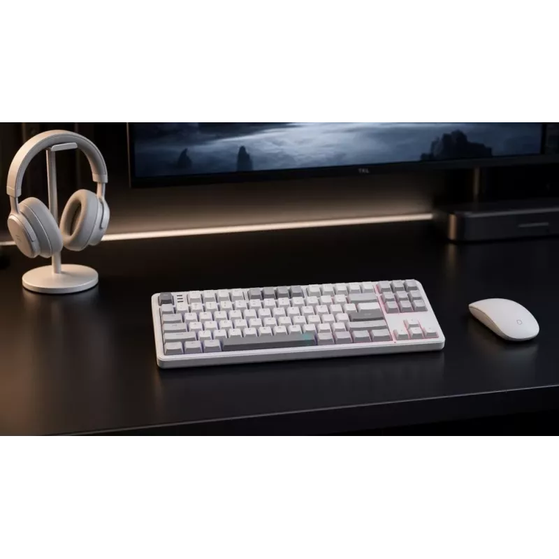 DARK PROJECT ALU87A Daylight Mechanical Keyboard, G3MS Zircon Switch, Russian Layout, Aluminum, RGB, Hot-Swappable, TKL
