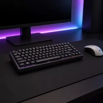 Dark Project Terra Nostra G3MS Moonstone Switch TKL Mechanical Gaming Keyboard, US ANSI, Black