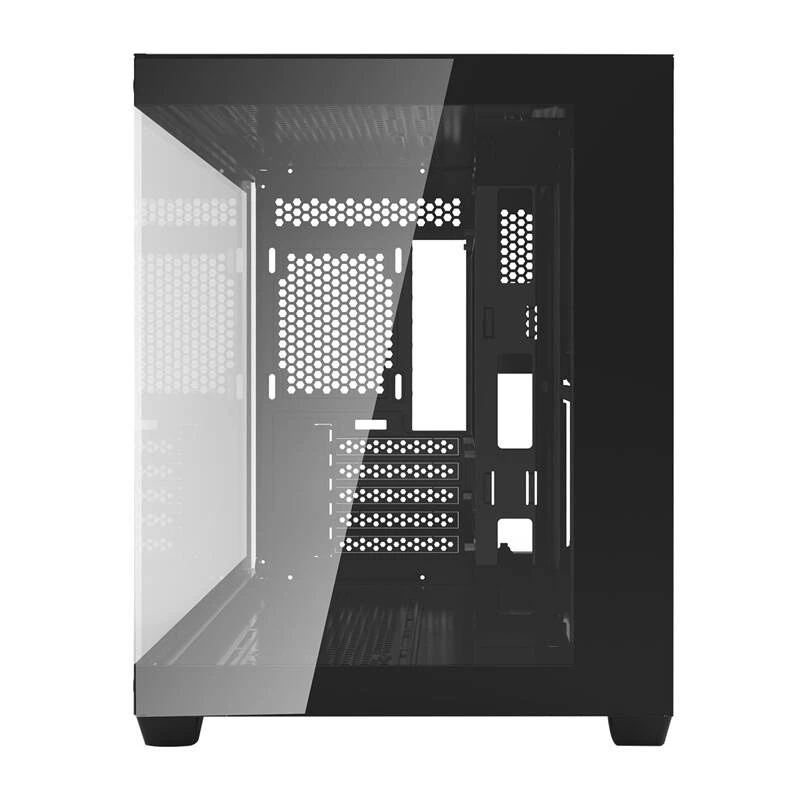 Darkflash C285MP Mid-Tower PC Case, Tempered Glass Side Panel, ATX, Black