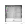 Darkflash DS900WD ATX Mid-Tower Computer Case (White) with 4 ARGB Fans and Tempered Glass Side Panel