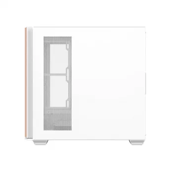 Darkflash DS900WS ATX Mid-Tower Computer Case, White, Tempered Glass, No Fans
