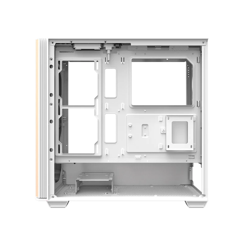 Darkflash DS900WS ATX Mid-Tower Computer Case, White, Tempered Glass, No Fans