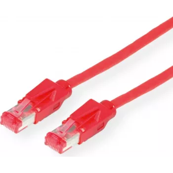Dätwyler Cat 6 S/FTP Patch Cable RJ45 to RJ45, 0.5 m, Red, LSZH 21.05.0001