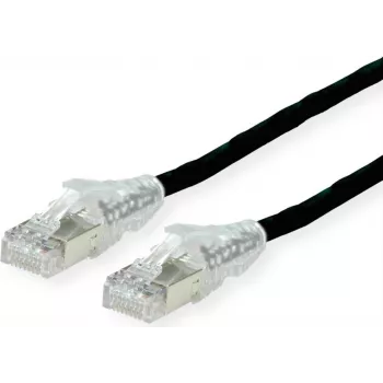 Dätwyler Cat.6 U/UTP LS0H Patch Cable, RJ45 AMP v2, Black, 20 m