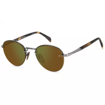 DAVID BECKHAM DB-1173-S-50L Sunglasses Men's Gold Metal Frame Brown Lens 51mm