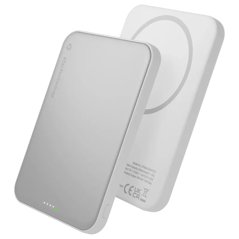 DBRAMANTE 1928 dbramante1928 rechargePowerBank5KWLSlimQi225wWHT Wireless Power Bank 5000 mAh White