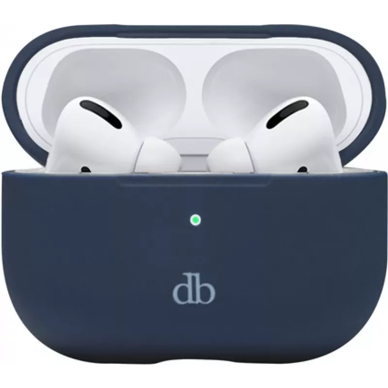 dbramante1928 Costa Rica Headphone Case - Recycled Plastic, Silicone - Pacific Blue - for Apple AirPods with Charging Case