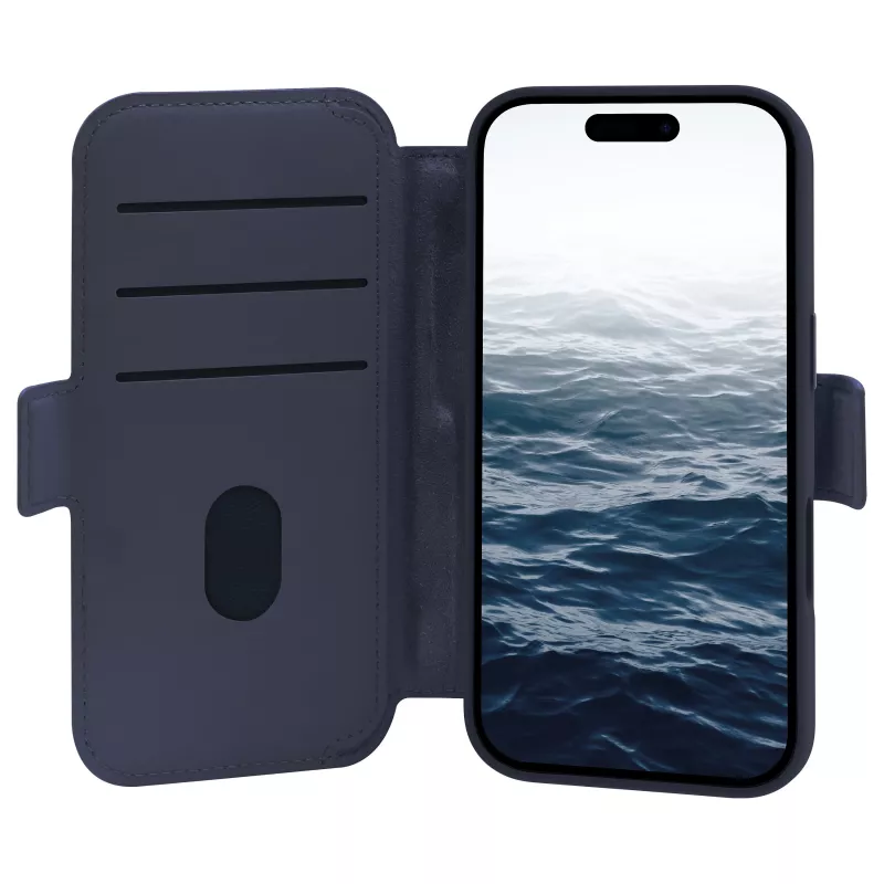 dbramante1928 Lynge Flip Case for Mobile Phone - MagSafe Compatibility - Deep Water - for Apple iPhone 17