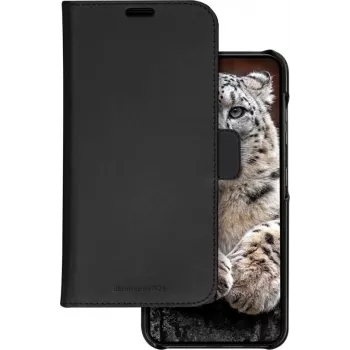 DBRAMANTE1928 Lynge Wallet Case for Samsung Galaxy A55 5G - Full-Grain Leather, Black LY55GTBL6143