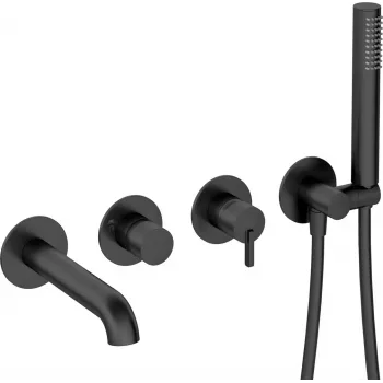 DEANTE 4-Hole Concealed Bathtub Mixer Matte Black Arnika Nero