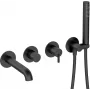 DEANTE 4-Hole Concealed Bathtub Mixer Matte Black Arnika Nero