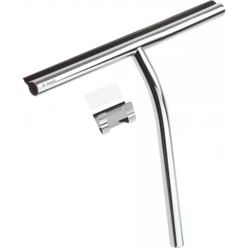 DEANTE ADI_031K Professional Window Squeegee with Hanger, 35 cm Stainless Steel & Natural Rubber Blade, Ergonomic PP Handle, Blue/Grey