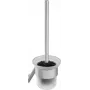 DEANTE ADI F711 Wall-Hung Toilet Brush with Stainless Steel Holder, Matt Silver, 38 cm