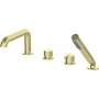 DEANTE Arnika 4-Hole Deck-Mounted Bathtub Mixer with Shower Set, Chrome