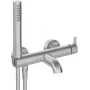DEANTE Arnika Bathtub Mixer with Shower Set, Matte Black, Wall-Mounted, Single-Lever, Brass
