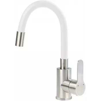 DEANTE Arnika BLU_W240 Single-Lever Washbasin Mixer with Curved Spout, Chrome