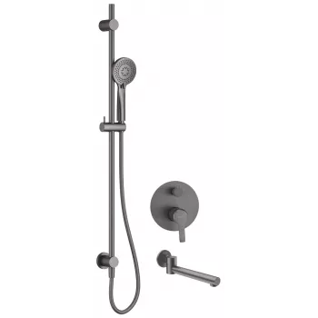 DEANTE Arnika Concealed Shower Set with Bath Spout, Matte Black