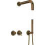 DEANTE Arnika Concealed Shower Set with Head - Horizontal Mixer, Chrome, 2 Functions