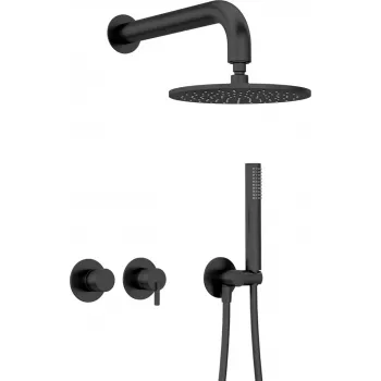 DEANTE Arnika Concealed Shower Set with Overhead Shower - Horizontal Mixer, Chrome