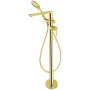 DEANTE Arnika Freestanding Bathtub Mixer with Shower Set, Gold, Brass, Single-Lever, Floor-Mounted
