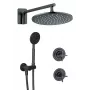 DEANTE Arnika Nero Concealed Shower Set, Matte Black, 250x250mm Rain Shower