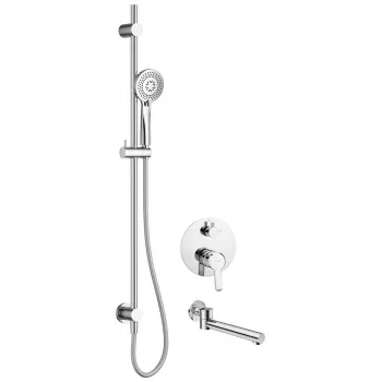 DEANTE Arnika Nero Concealed Shower Set with Bath Spout, Matte Black