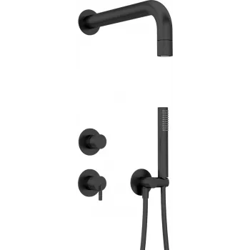DEANTE Arnika Nero Concealed Shower Set with Hand Shower, Matte Black