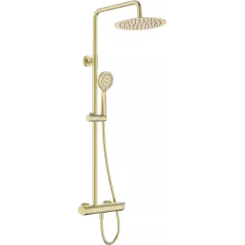 DEANTE Arnika Nero Rain Shower with Shower Faucet - Matte Black, 250mm Round Head, Single-Lever Mixer, Wall-Mounted