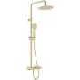DEANTE Arnika Nero Rain Shower with Shower Faucet - Matte Black, 250mm Round Head, Single-Lever Mixer, Wall-Mounted