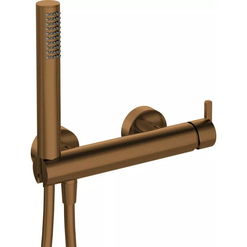 DEANTE Arnika Nero Wall-Mounted Bathtub Mixer Faucet with Shower Set, Matte Black