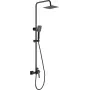 DEANTE Arnika Rain Shower with Bathtub Faucet, Matte Black, Wall-Mounted