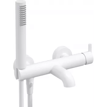 DEANTE Arnika Wall-Mounted Bath Mixer with Shower Set - Matte Black