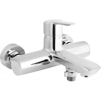 DEANTE Arnika Wall-Mounted Bathtub Mixer with 1 Handle, Matte Black