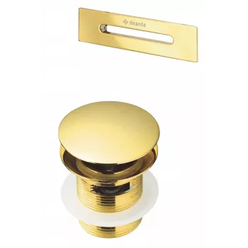 DEANTE Bathtub Accessories Set - Stopper and Overflow, Chrome, Brass, Automatic