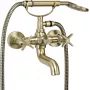 DEANTE Bathtub Mixer with Shower Set, Black Matte, Wall-Mounted, Single-Lever, Brass, 2-Hole, 150mm Connection Spacing