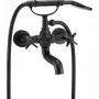 DEANTE Bathtub Mixer with Shower Set - Matte Black, Wall-Mounted, Single-Lever, Ceramic Cartridge, Brass