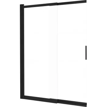 DEANTE Bathtub Screen 100x140 cm Single Panel Wall Mounted Tempered Safety Glass Aluminum Frame Matte Black