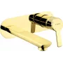 DEANTE BQA Z54L Concealed Washbasin Mixer Tap, Matte Black, Brass, Single-Lever, Wall-Mounted