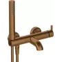 DEANTE BQS_C11M Bath Mixer with Shower Set, Matte Black, Wall-Mounted, Single-Lever, Ceramic Cartridge