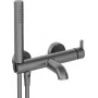 DEANTE BQS_D11M Bathtub Mixer with Shower Set, Chrome, Wall-Mounted, Single-Lever, Brass