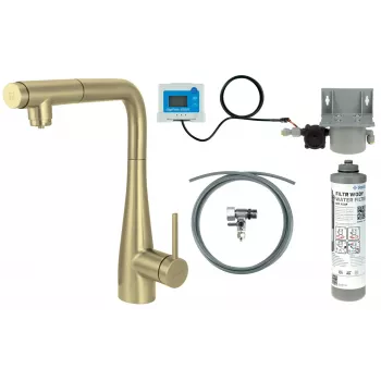 DEANTE BREFR75M Kitchen Faucet with Water Filtration System, Pull-Out Spout, Chrome
