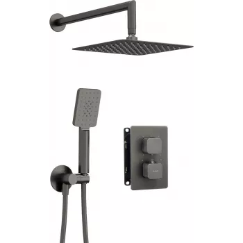 DEANTE Built-in Thermostatic Shower Set with Box, Matte Black