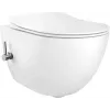 DEANTE CBP 6WPW Wall-Hung Bidet Toilet with Integrated Mixer Tap, White, Soft-Close Seat