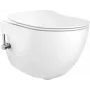 DEANTE CBP 6WPW Wall-Hung Bidet Toilet with Integrated Mixer Tap, White, Soft-Close Seat