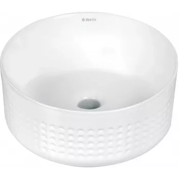 DEANTE Ceramic Countertop Asymmetric Washbasin White 45mm Drain